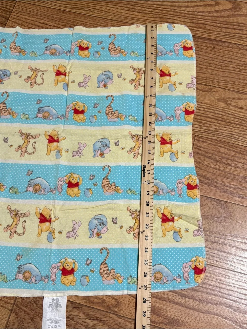 Vintage Y2K Disney Winnie the Pooh Baby Receiving Blanket Tigger Eeyore Piglet
